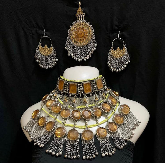 Heavy Afghan Kuchi Tribal Coin Necklace