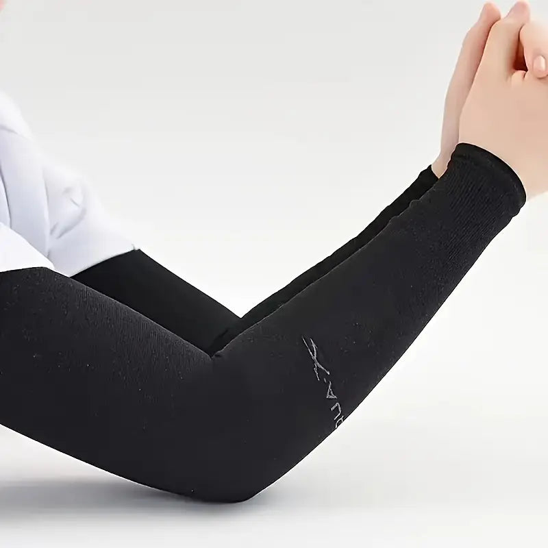 High-elastic breathable arm sleeves for men & women, ideal for summer sports.