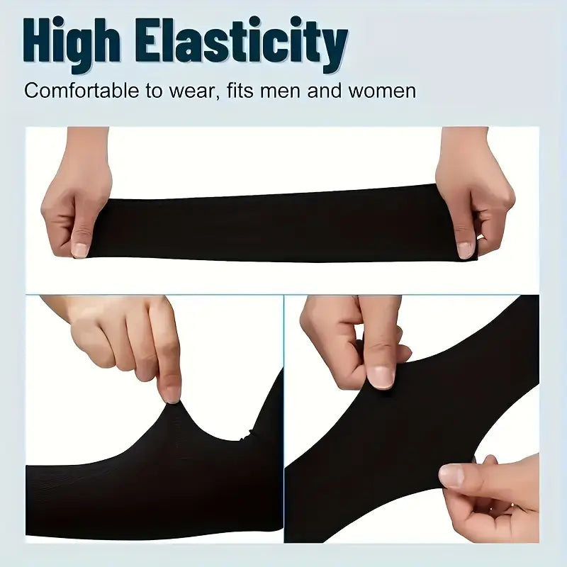 High-elastic breathable arm sleeves for men & women, ideal for summer sports.